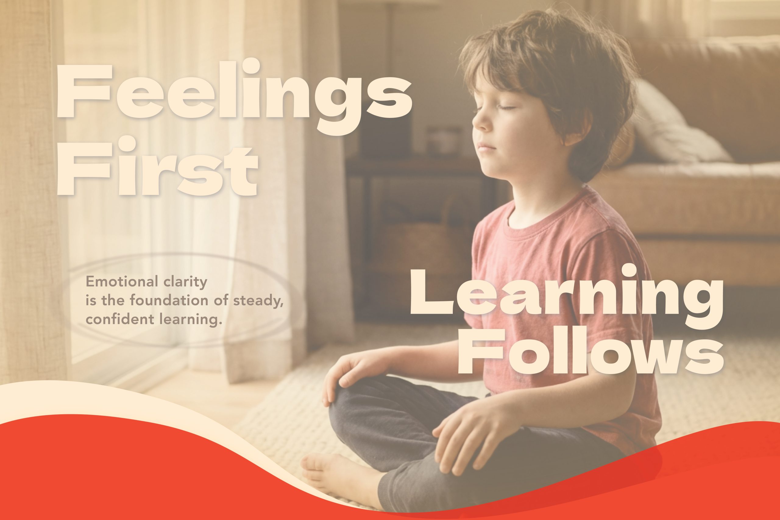 Child calmly pausing during math learning to regulate emotions and regain focus