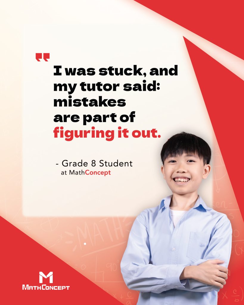 Confident student smiling and shares that mistake is part of the learning process.